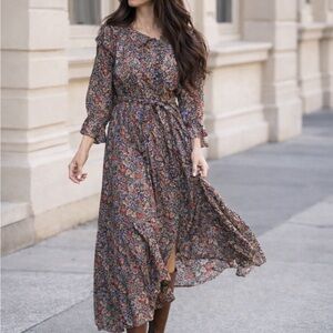 DÔEN Esme Ruffle Floral Wildberry Thicket